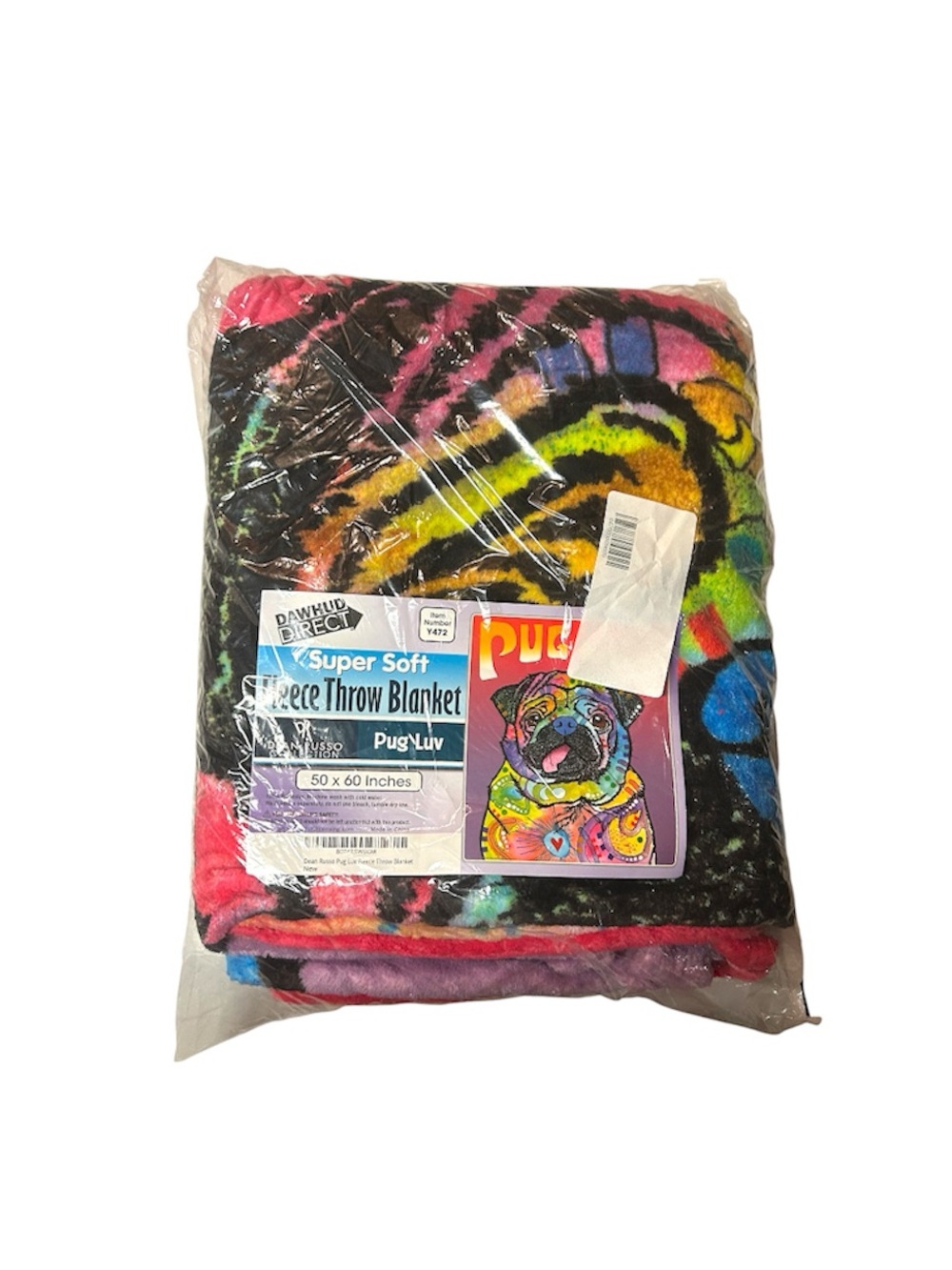 Pug Life Fleece Throw Blanket